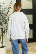 Load image into Gallery viewer, Bonbon Delight Half Zip Pullover in Grey
