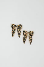 Load image into Gallery viewer, Bow'd &amp; Bold Leopard Print Bow Earrings
