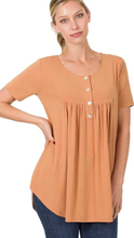 Load image into Gallery viewer, Effortless Button Front Tee
