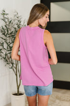 Load image into Gallery viewer, Buttoned Up Buttercup Sleeveless Top in Magenta Glow
