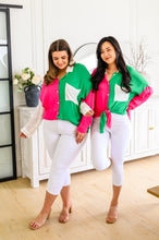 Load image into Gallery viewer, Capture the Day Two Toned Button Up Kelly
