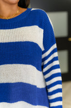 Load image into Gallery viewer, Casual Chaos Drop Shoulder Sweater in Royal Blue
