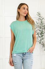 Load image into Gallery viewer, Casually Iconic Waffle Knit Top in Mint
