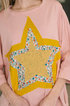 Load image into Gallery viewer, Catch a Star Mixed Print Star Patch Top

