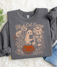Load image into Gallery viewer, Black Cat Energy Graphic Tee &amp; Sweatshirt (multiple color options)
