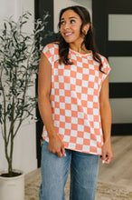 Load image into Gallery viewer, Check Hers Round Neck Top in Orange
