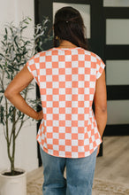 Load image into Gallery viewer, Check Hers Round Neck Top in Orange
