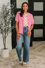 Load image into Gallery viewer, Check Hers Round Neck Top in Orange
