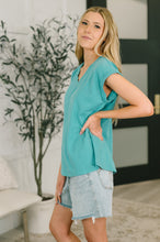 Load image into Gallery viewer, Classic Timeless V-Neck Tee in Teal
