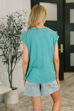 Load image into Gallery viewer, Classic Timeless V-Neck Tee in Teal
