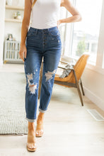 Load image into Gallery viewer, Colt High Rise Button Fly Distressed Boyfriend Jeans by Judy Blue
