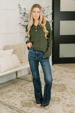 Load image into Gallery viewer, Come Together Henley Casual Top in Dark Olive
