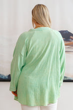 Load image into Gallery viewer, Corey Button Up Top In Vintage Green
