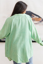 Load image into Gallery viewer, Corey Button Up Top In Vintage Green
