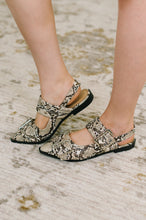 Load image into Gallery viewer, Crazy Train Buckle Pointy Toe Flats in Snakeskin

