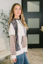 Load image into Gallery viewer, Creatively Cozy Color Block Hooded Pullover
