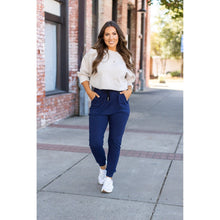 Load image into Gallery viewer, The Nora Navy Joggers  - Luxe by Julia Rose®
