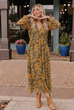 Load image into Gallery viewer, Golden Blooms Floral Maxi Dress
