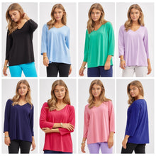 Load image into Gallery viewer, Dear Scarlett Signature Classic V-Neck Top (multiple color options)
