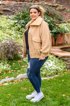 Load image into Gallery viewer, Don&#39;t Stress Oversized Collar Sherpa Jacket In Taupe
