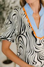 Load image into Gallery viewer, Don't Want to Wait Zebra Print Top
