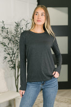 Load image into Gallery viewer, Down to the Basics Long Sleeve Top in Charcoal

