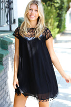 Load image into Gallery viewer, Glamourazzi Black Embroidered Lace Yoke Fit &amp; Flare Dress
