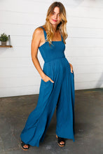 Load image into Gallery viewer, Calmer Days Smocked Rib Wide Leg Romper Jumpsuit
