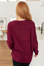 Load image into Gallery viewer, Drive Downtown Dolman Sleeve Top in Wine
