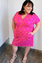 Load image into Gallery viewer, Rose Leopard Surplice V Neck Pocketed Dress
