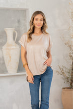 Load image into Gallery viewer, Shimmer Cuffed Top in Taupe
