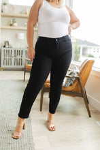 Load image into Gallery viewer, Edith Mid Rise Classic Slim Jeans in Black by Judy Blue
