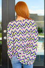 Load image into Gallery viewer, Essential Blouse in Navy Multi Chevron
