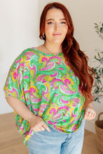 Load image into Gallery viewer, Essential Blouse in Painted Green and Pink
