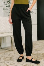 Load image into Gallery viewer, Every Second, Every Hour Jogger Bottoms in Black
