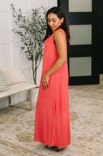 Load image into Gallery viewer, Everything She Wants Sleeveless Maxi Dress in Coral
