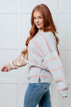 Load image into Gallery viewer, Exceptional Thought Striped Patchwork Sweater
