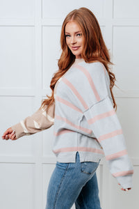 Exceptional Thought Striped Patchwork Sweater