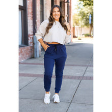 Load image into Gallery viewer, The Nora Navy Joggers  - Luxe by Julia Rose®
