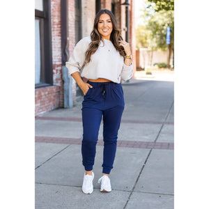 The Nora Navy Joggers  - Luxe by Julia Rose®