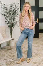Load image into Gallery viewer, Favorite Florist Split Neck Half Sleeve Top
