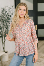 Load image into Gallery viewer, Favorite Florist Split Neck Half Sleeve Top

