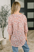 Load image into Gallery viewer, Favorite Florist Split Neck Half Sleeve Top
