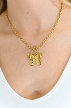 Load image into Gallery viewer, Flutter &amp; Shine Butterfly Pendant Necklace in Gold
