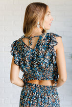 Load image into Gallery viewer, Flutter of Florals V-Neck Crop and Skirt Set
