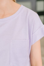 Load image into Gallery viewer, Foundation First Waffle Knit Relaxed Tee in Lilac
