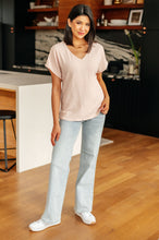 Load image into Gallery viewer, Frequently Asked Questions V-Neck Top in Blush
