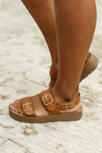 Load image into Gallery viewer, Funplay Cognac Platform Sandal
