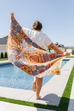 Load image into Gallery viewer, Luxury Beach Towel in Boho Medallions
