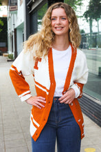 Load image into Gallery viewer, Game Day Burnt Orange &quot;T&quot; Embroidered Cardigan
